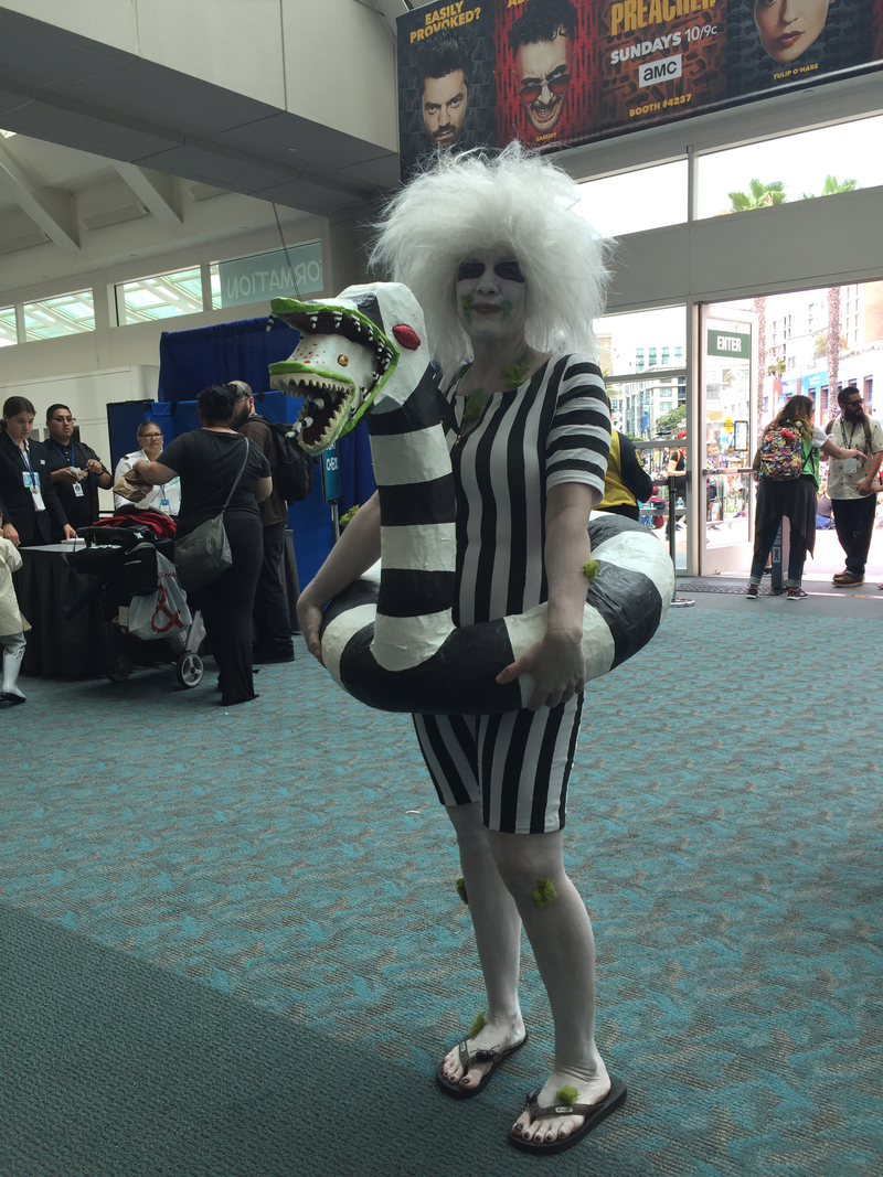 Beetlejuice is ready for the pool.